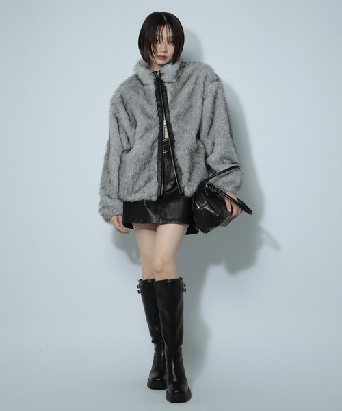 セール】ZIPUPキャットファーブルゾン（ブルゾン）｜PAGEBOY（ページ