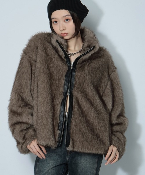 セール】ZIPUPキャットファーブルゾン（ブルゾン）｜PAGEBOY（ページ