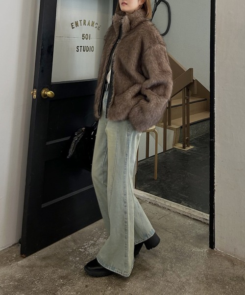 セール】ZIPUPキャットファーブルゾン（ブルゾン）｜PAGEBOY（ページ