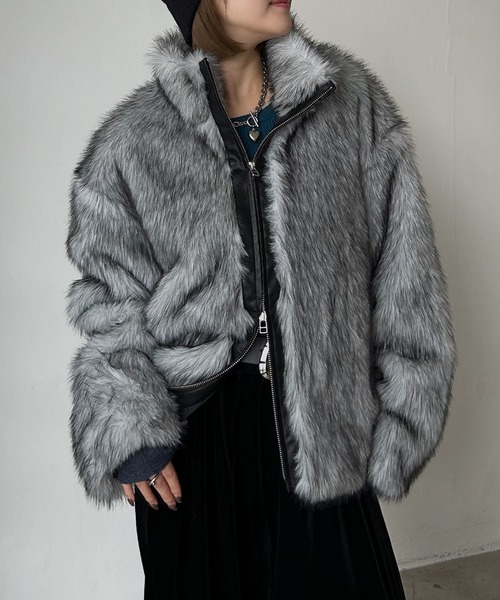 ZIPUPキャットファーブルゾン（ブルゾン）｜PAGEBOY（ページボーイ）の