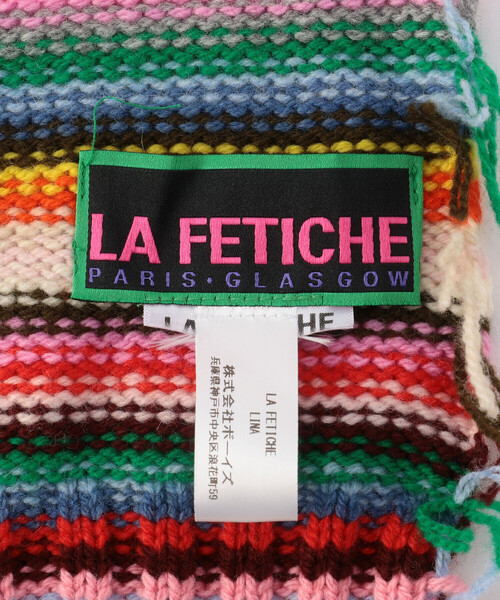 Bshop（ビショップ）の「LA FETICHE | マルチボーダー ニットマフラー WOMEN（マフラー・レディース・A・ONE）」の2枚目の写真