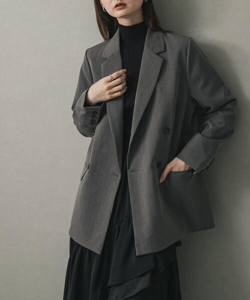 【希少】セオリーリュクス　近年タグ　グレー　ダブルテーラードジャケット セール】ダブルテーラードジャケット（その他アウター）｜SENSE OF