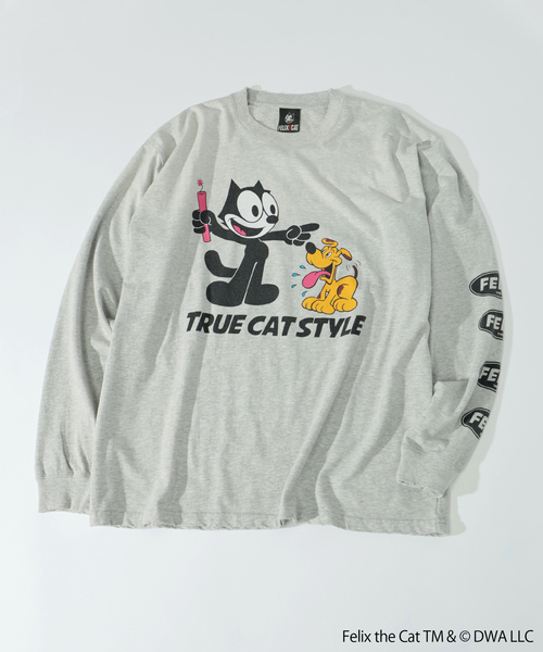 セール】フィリックス・ザ・キャット × relume プリント ロング T