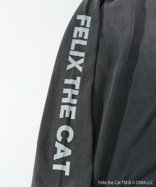 THE FELiX(フェリクス)の「フィリックス・ザ・キャット × relume プリント ロング Tシャツ(Tシャツ/カットソー・メンズ・ホワイト/ブラック/チャコールグレー・MEDIUM/LARGE)」の12枚目の写真