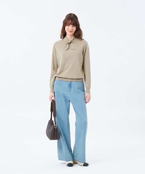 MACKINTOSH PHILOSOPHY（ﾏｯｷﾝﾄｯｼｭ ﾌｨﾛｿﾌｨｰ）の「チェックツイードミニホーボーバッグ（ハンドバッグ・レディース・グレー系その他2/ブラウン・FREE）」の6枚目の写真