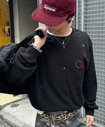 kutir | URAGE CREWNECK CROPPED PAINT SWEAT／裏毛クルーネッククロップドペイントスウェット(スウェット)
