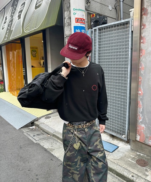 kutir(クティール)の「URAGE CREWNECK CROPPED PAINT SWEAT/裏毛クルーネッククロップドペイントスウェット(スウェット・メンズ・ブラック/杢グレー/ネイビー・LARGE/MEDIUM)」の5枚目の写真