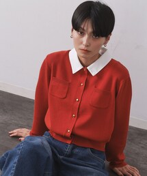 OPAQUE.CLIP | 《andGIRL掲載》金ボタンニットカーディガン/衿取り外し可【洗濯機OK】(カーディガン/ボレロ)