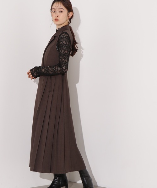 PS/低身長サイズ】サイドプリーツテーラージャンスカ（ワンピース）｜N