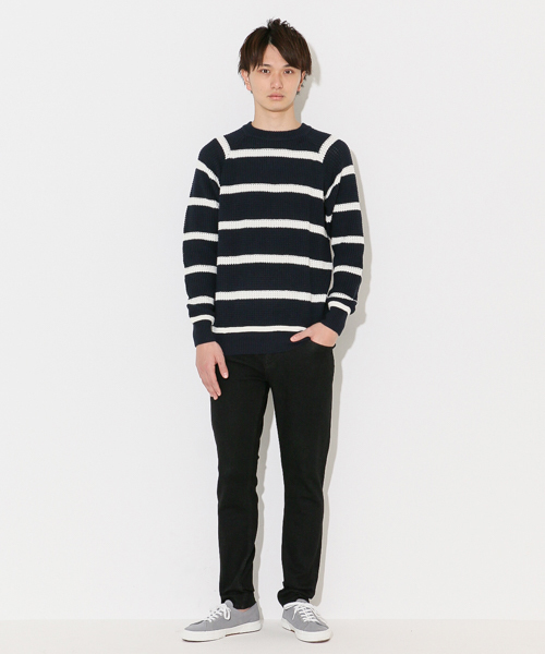 SENSE OF PLACE by URBAN RESEARCH（センスオブプレイスバイアーバンリサーチ）の「【B】イージースキニーデニム(ブラック)（デニムパンツ・メンズ・ブラック・L/M/S）」の6枚目の写真