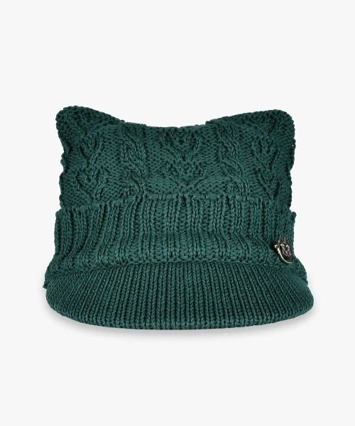 ANNA SUI（アナスイ）の「ネコ耳ニットキャップ（ニットキャップ/ビーニー・レディース・パープル/ベージュ/グリーン/ブラック・FREE）」の4枚目の写真
