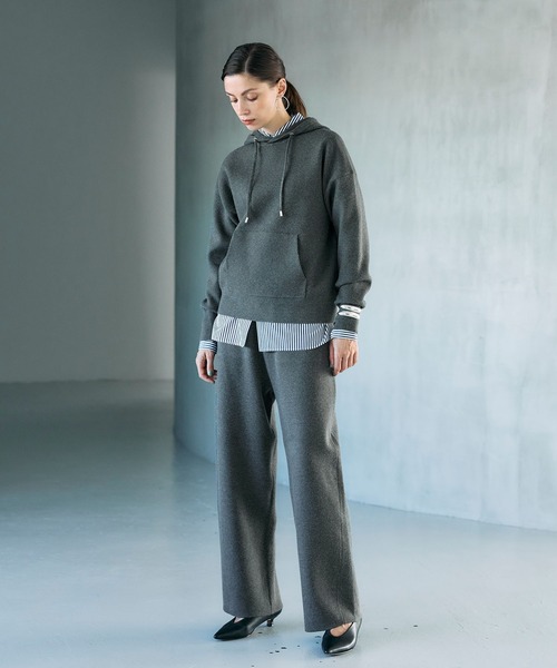 N.O.R.C(ノーク)の「【ZOZO限定】ファンクションイージーニットフーディー(ニット/セーター・レディース・ブラック/チャコール・フリー)」の7枚目の写真