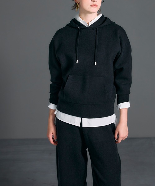 N.O.R.C(ノーク)の「【ZOZO限定】ファンクションイージーニットフーディー(ニット/セーター・レディース・ブラック/チャコール・フリー)」の19枚目の写真