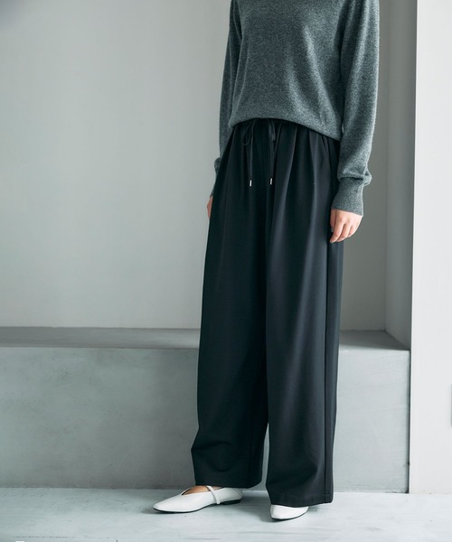 N.O.R.C（ノーク）の「タックドロストイージーパンツ（その他パンツ・レディース・ブラック/チェック・S/M）」の3枚目の写真