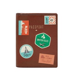 FOSSIL | フォッシル パスポート入れ レディース レザー ブラウン SLG1557200(パスポートケース)