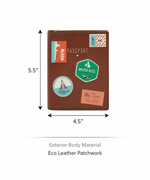 FOSSIL（フォッシル）の「フォッシル パスポート入れ レディース レザー ブラウン SLG1557200（パスポートケース・レディース・ブラウン・FREE）」の4枚目の写真