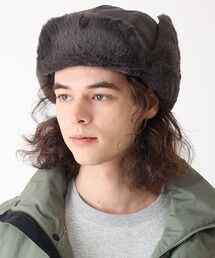 ルルム　フライトキャップ　黒 もふもふフライトキャップ[商品：PN24AW-067] - PUNYUS Online