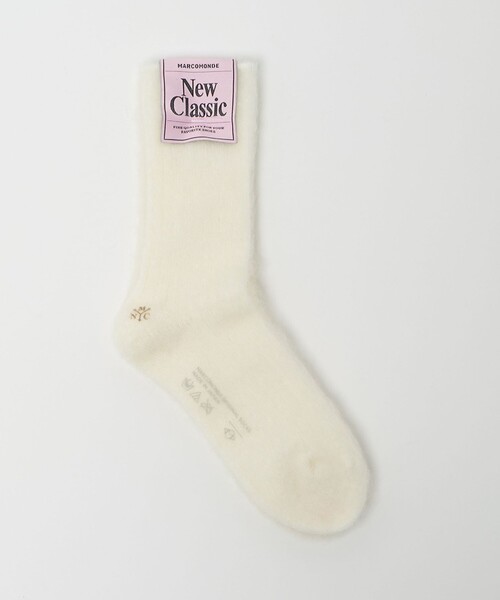 MARCOMONDE(マルコモンド)の「<MARCOMONDE>リブシャギー ソックス / 靴下(ソックス/靴下・レディース・ダークブラウン/ライム/ホワイト/オレンジ・FREE)」の2枚目の写真