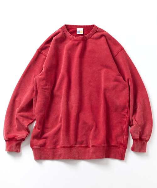 FREAK'S STORE(フリークスストア)の「HEAVY WEIGHT CREW NECK PIGMENT SWT 13oz/ヘビーウェイト ピグメント加工 クルーネックスウェット/13オンス/リラックスフィット(スウェット・メンズ・オリーブ/チャコールグレー/ワインレッド/ブラウン・LARGE/SMALL/MEDIUM)」の10枚目の写真