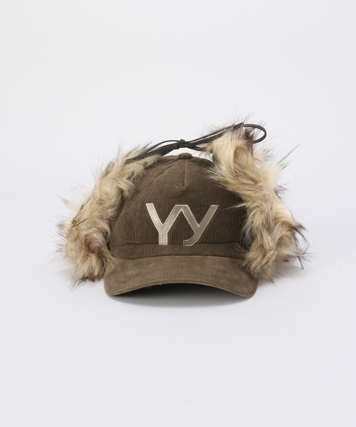 OPEN Yy（オープンワイワイ）の「【OPEN YY / オープンワイワイ】Woven FAUX FUR CORDUROY EARFLAP YY234AC006RE（キャップ・レディース・グリーン・FREE）」の2枚目の写真
