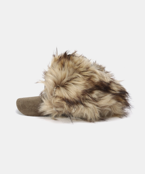 OPEN Yy（オープンワイワイ）の「【OPEN YY / オープンワイワイ】Woven FAUX FUR CORDUROY EARFLAP YY234AC006RE（キャップ・レディース・グリーン・FREE）」の3枚目の写真