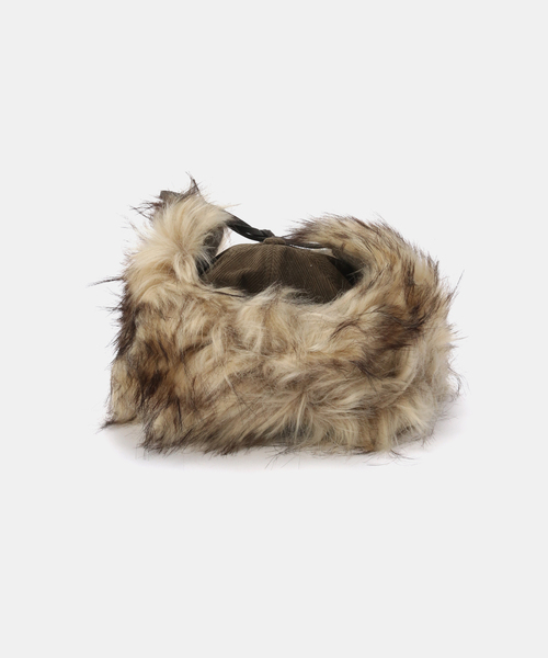 OPEN Yy（オープンワイワイ）の「【OPEN YY / オープンワイワイ】Woven FAUX FUR CORDUROY EARFLAP YY234AC006RE（キャップ・レディース・グリーン・FREE）」の4枚目の写真