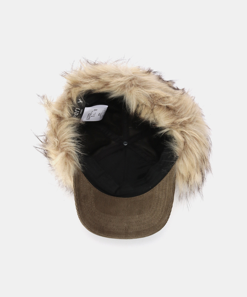 OPEN Yy（オープンワイワイ）の「【OPEN YY / オープンワイワイ】Woven FAUX FUR CORDUROY EARFLAP YY234AC006RE（キャップ・レディース・グリーン・FREE）」の6枚目の写真