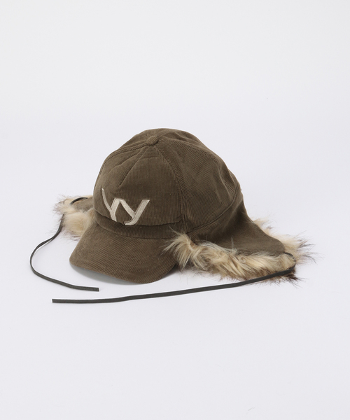 OPEN Yy（オープンワイワイ）の「【OPEN YY / オープンワイワイ】Woven FAUX FUR CORDUROY EARFLAP YY234AC006RE（キャップ・レディース・グリーン・FREE）」の7枚目の写真