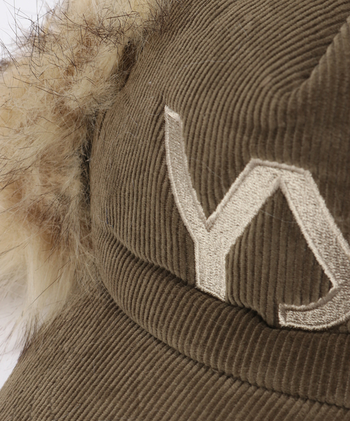 OPEN Yy（オープンワイワイ）の「【OPEN YY / オープンワイワイ】Woven FAUX FUR CORDUROY EARFLAP YY234AC006RE（キャップ・レディース・グリーン・FREE）」の10枚目の写真