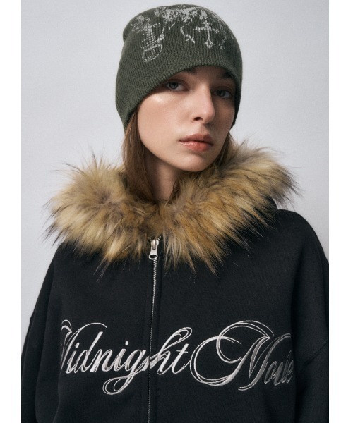 A'GEM/9 × .kom 『MIDNIGHT MOVE/ミッドナイトムーブ』hair hood zip