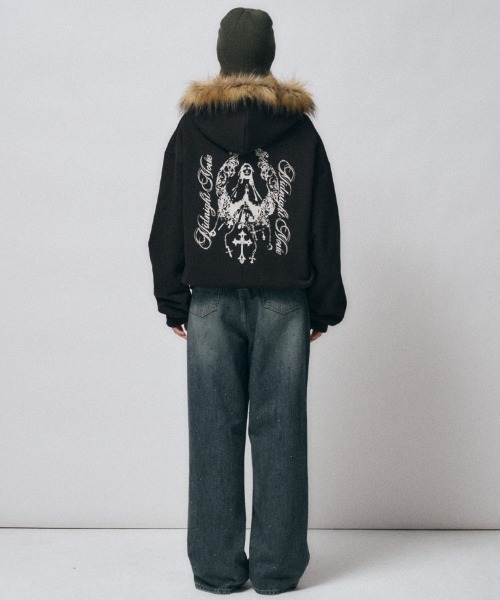 A'GEM/9 × .kom 『MIDNIGHT MOVE/ミッドナイトムーブ』hair hood zip