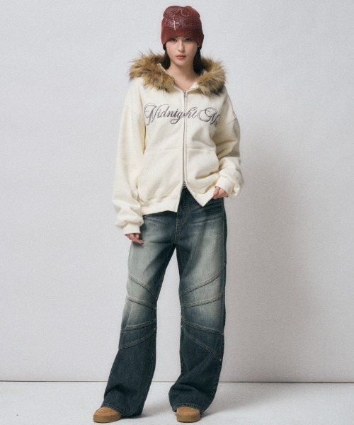 A'GEM/9 × .kom 『MIDNIGHT MOVE/ミッドナイトムーブ』hair hood zip