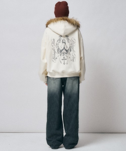 A'GEM/9 × .kom 『MIDNIGHT MOVE/ミッドナイトムーブ』hair hood zip