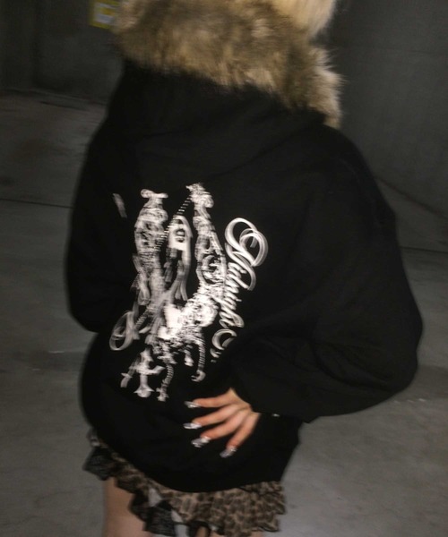 A'GEM/9 × .kom 『MIDNIGHT MOVE/ミッドナイトムーブ』hair hood zip