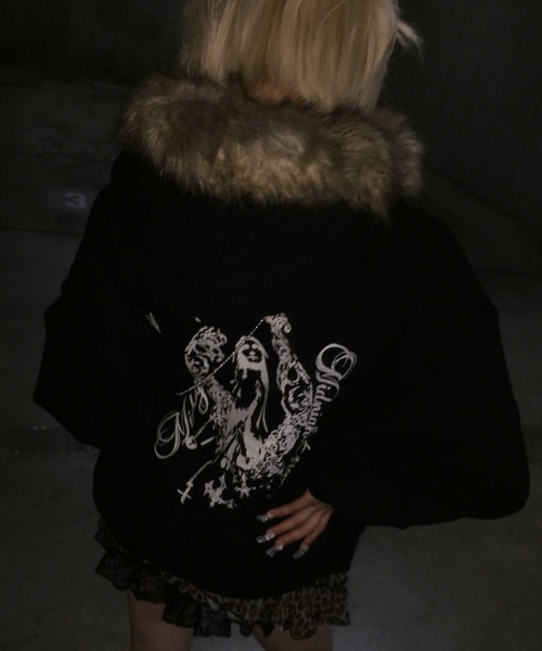 A'GEM/9 × .kom 『MIDNIGHT MOVE/ミッドナイトムーブ』hair hood zip
