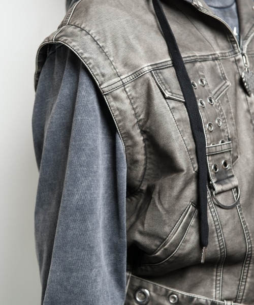 タンス整理★ChristianDior★デニム&レザーJK&SKセット8A タンス整理☆ChristianDior☆デニム&レザーJK&SKセット8A