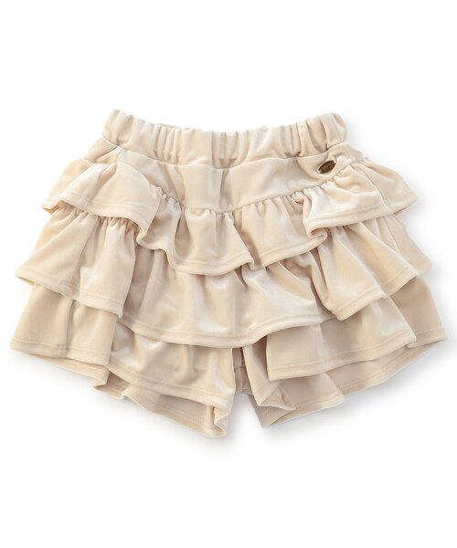 Seraph（セラフ）の「【ジュニア対応】スカート見えベロアティアードパンツ（その他パンツ・キッズ・ブラック/ゴールド/ベージュ・90/100/110/120/130/80/140）」の3枚目の写真