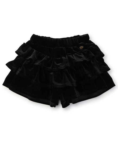 Seraph（セラフ）の「【ジュニア対応】スカート見えベロアティアードパンツ（その他パンツ・キッズ・ブラック/ゴールド/ベージュ・90/100/110/120/130/80/140）」の2枚目の写真