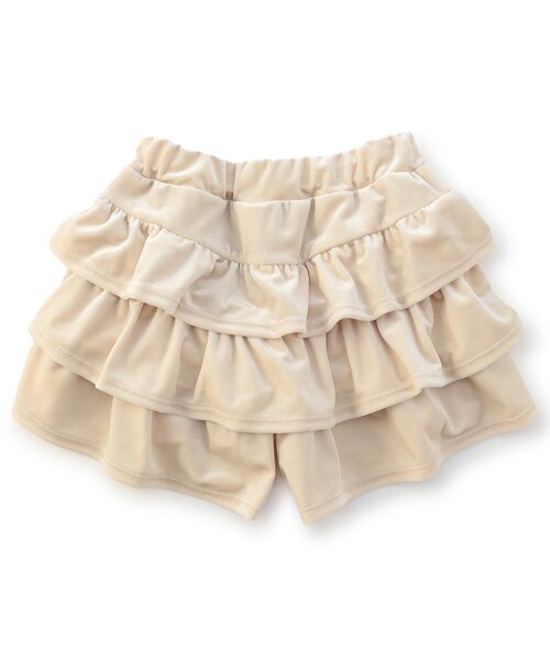 Seraph（セラフ）の「【ジュニア対応】スカート見えベロアティアードパンツ（その他パンツ・キッズ・ブラック/ゴールド/ベージュ・90/100/110/120/130/80/140）」の6枚目の写真