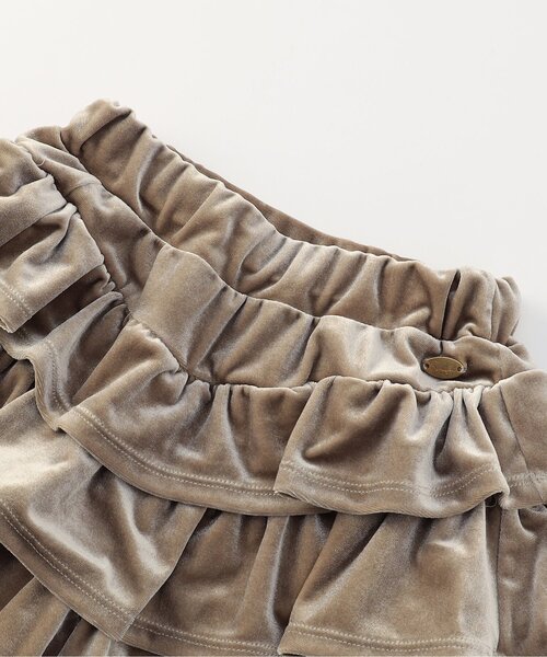 Seraph（セラフ）の「【ジュニア対応】スカート見えベロアティアードパンツ（その他パンツ・キッズ・ブラック/ゴールド/ベージュ・90/100/110/120/130/80/140）」の8枚目の写真