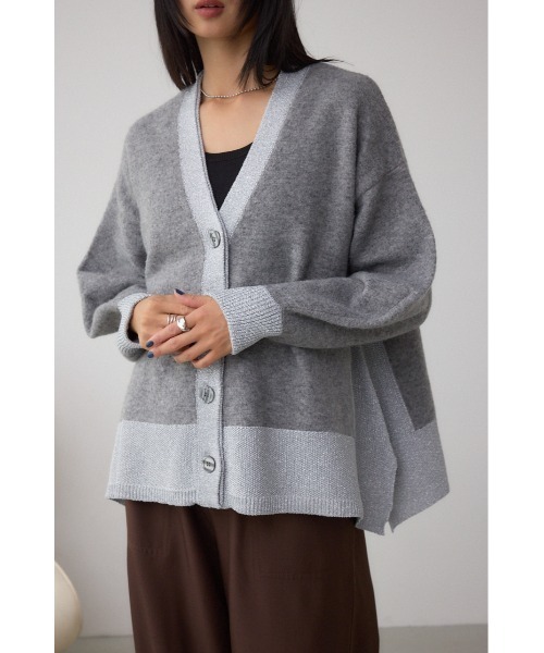 セール】ラメバイカラーニットカーディガン（カーディガン/ボレロ