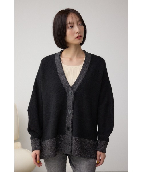 セール】ラメバイカラーニットカーディガン（カーディガン/ボレロ