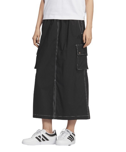 adidas(アディダス)の「【別注】アディダス adidas デニムライク ストレッチ ウーブン ルーズフィット カーゴスカート 限定コラボ(スカート・レディース・ブラック/ネイビー・S/M/L/XL)」の19枚目の写真