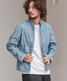 予約商品】メンズのライダースジャケット（ブルー・ネイビー/青色系