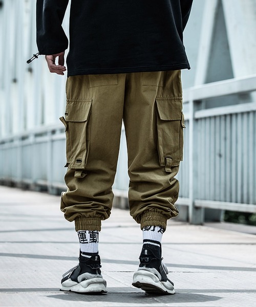 ARCADE（アーケード）の「ビッグポケット ミリタリー ジョガー カーゴパンツ　-ARCADE Limited Line-（カーゴパンツ・メンズ・ブラック/カーキ・M/L/XL）」の6枚目の写真