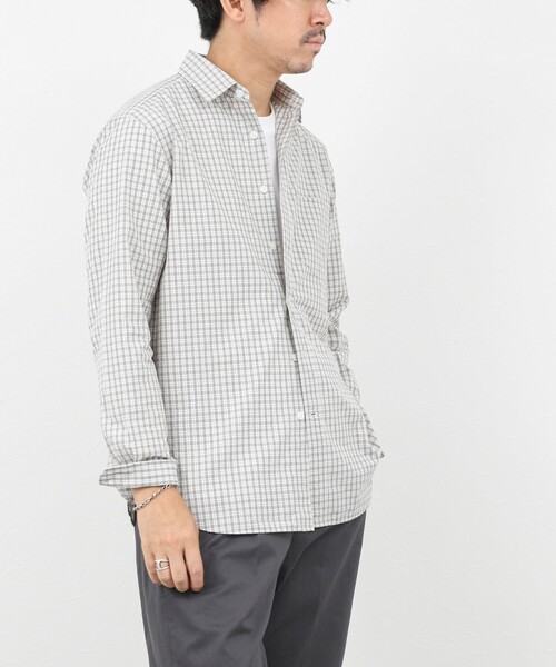 NOLLEY’S(ノーリーズ)の「ダブルワッシャー タイプライター レギュラーカラーシャツ 25AW(シャツ/ブラウス・メンズ・ホワイト系その他/グリーン系その他/ブルー系その他・L/M/S/XL)」の8枚目の写真