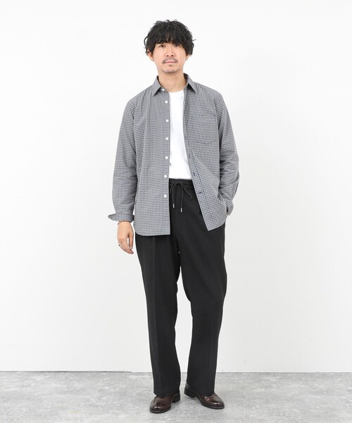 NOLLEY’S(ノーリーズ)の「ダブルワッシャー タイプライター レギュラーカラーシャツ 25AW(シャツ/ブラウス・メンズ・ホワイト系その他/グリーン系その他/ブルー系その他・L/M/S/XL)」の9枚目の写真