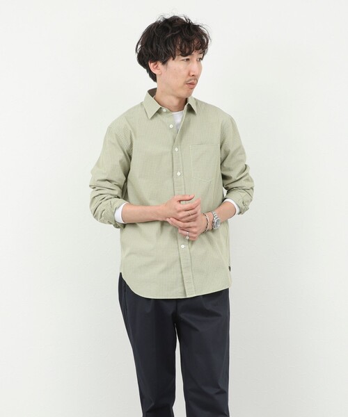 NOLLEY’S(ノーリーズ)の「ダブルワッシャー タイプライター レギュラーカラーシャツ 25AW(シャツ/ブラウス・メンズ・ホワイト系その他/グリーン系その他/ブルー系その他・L/M/S/XL)」の12枚目の写真
