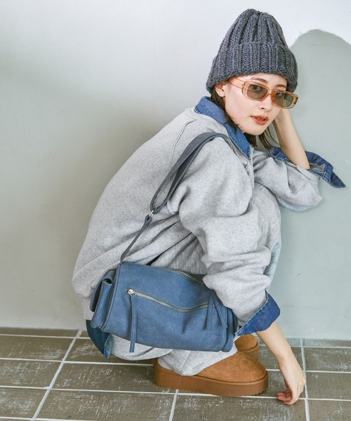 LAKOLE（ラコレ）の「ローゲージニットワッチ / 581859（ニットキャップ/ビーニー・レディース・ブラウン/グレー/ブルー/オフホワイト・FREE）」の6枚目の写真