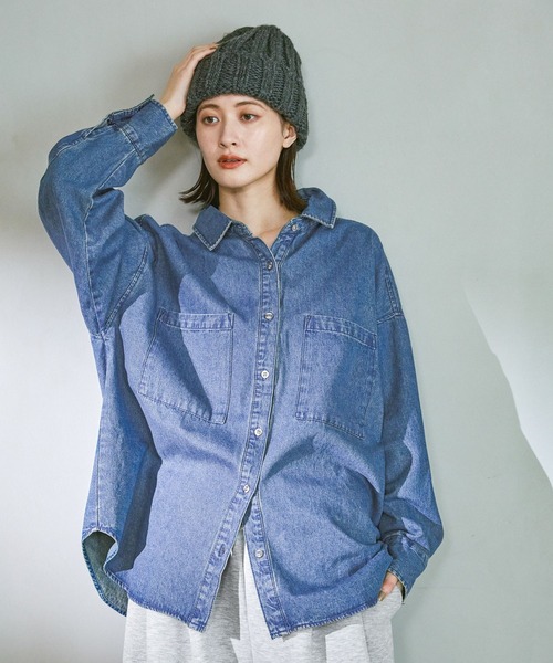 LAKOLE（ラコレ）の「ローゲージニットワッチ / 581859（ニットキャップ/ビーニー・レディース・ブラウン/グレー/ブルー/オフホワイト・FREE）」の7枚目の写真